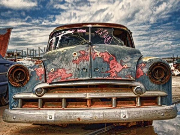 Rusted Cars In A Desert Scrap Yard Are Strikingly Beautiful