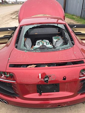 Audi R8 destroyed by wife after husband gets caught cheating