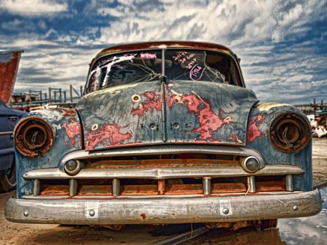 Rusted Cars In A Desert Scrap Yard Are Strikingly Beautiful