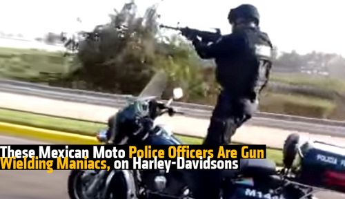 Mexican Moto Police Officers on Harley-Davidsons!