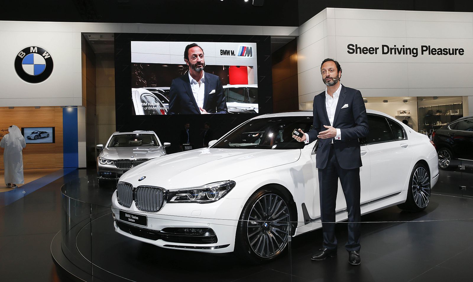 Lebanese-born Head of BMW Design, Karim Habib, reveals all-new BMW 7 Series at the Dubai International Motor Show