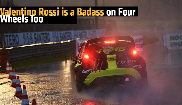 Valentino Rossi is a Badass on Four Wheels Too!